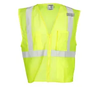 3-Pocket Zipper Mesh Safety Vest
