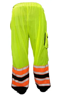 Ultimate Reflective Mesh Safety Pants - Orange & Lime