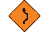 Reverse Curve Right (RUS) Roll-Up Signs